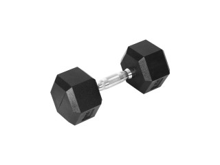 CENTRA RUBBER HEX DUMBBELL 12.5KG HOME GYM EXERCISE WEIGHT FITNESS TRAINING