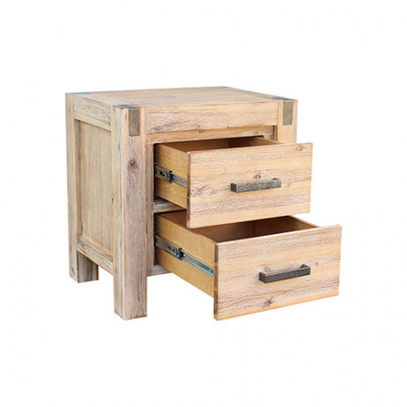 bedside-table-2-drawers-night-stand-solid-wood-acacia-oak-colour-big-0