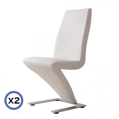 2x-z-shape-white-leatherette-dining-chairs-with-stainless-base-big-0